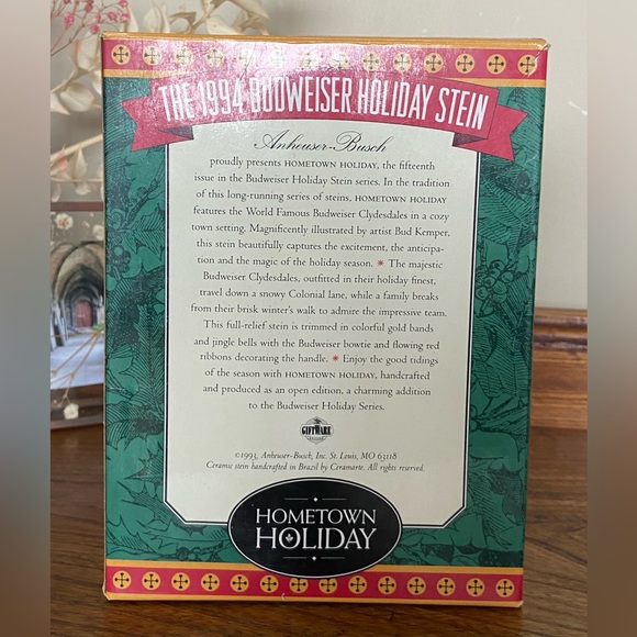 1994 Budweiser Holiday Beer Stein - Picture 6 of 8